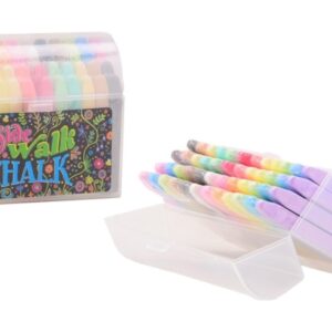 Stoepkrijtjes in opbergdoos 48 stuks