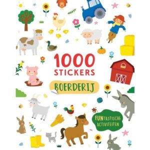 Stickerboek met 1000 boerderij stickers en activiteiten voor kinderen met dieren en tractor