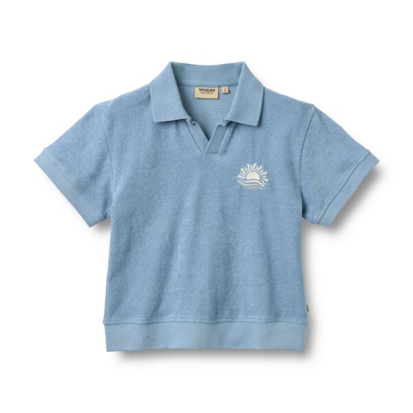 Wheat - Polo T-Shirt Marlo  - Faded Denim