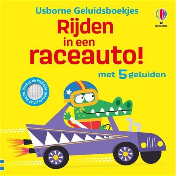 Rijden in een raceauto! (Geluidsboekje)
