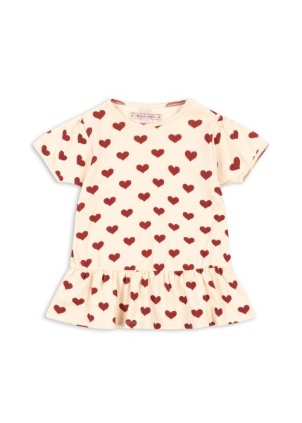 Konges Slojd - Basic Frill Tee Gots - Amour Rouge