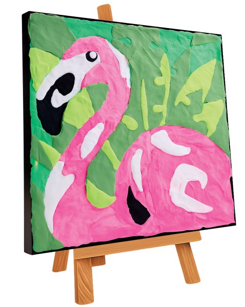 OKTO Sensory Art - Kleuren op nummers dieren - Roze flamingo