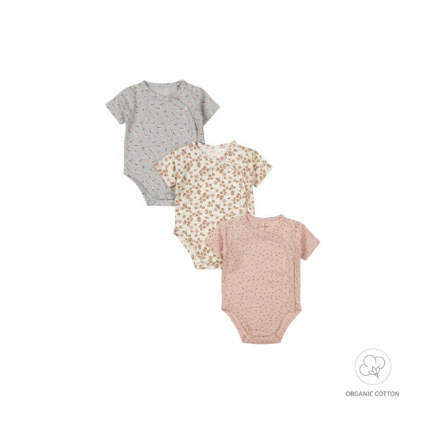 Dirkje - Baby Body 3-Pack Shortsleeve - Multi colour