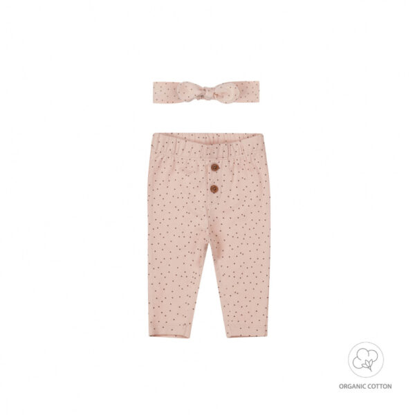 Dirkje - Baby Trousers + Headband - Light dusty pink