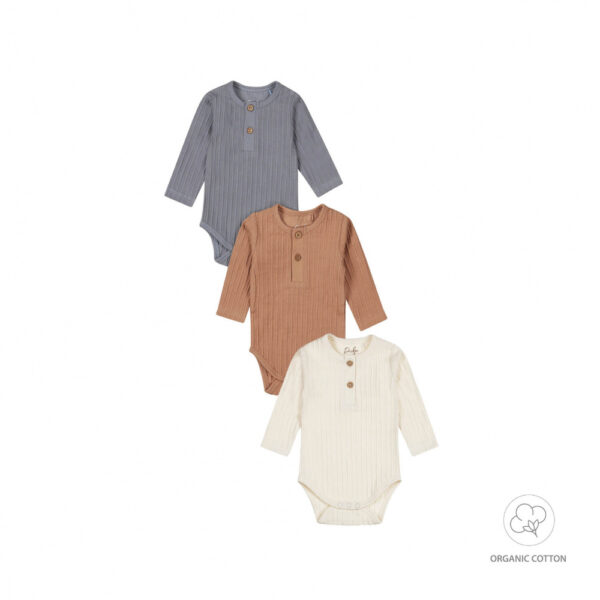 Dirkje - Baby Body 3-Pack Longsleeve - Multi colour
