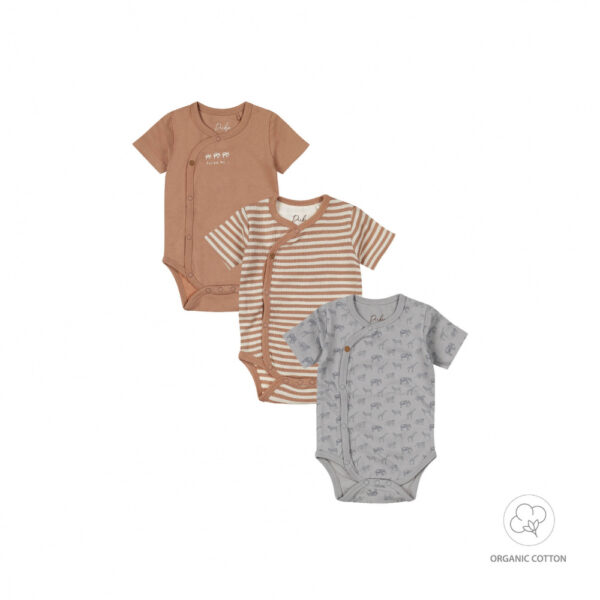 Dirkje - Baby Body 3-Pack Shortsleeve - Multi colour
