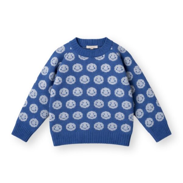 Fliink - Bon Cashmere Emoji Pullover - Insignia Blue