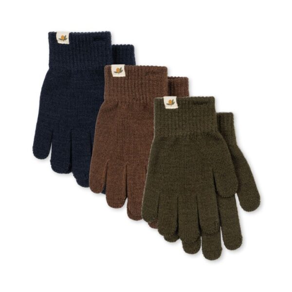 Konges Slojd - 3 Pack Filla Gloves - Forest mix