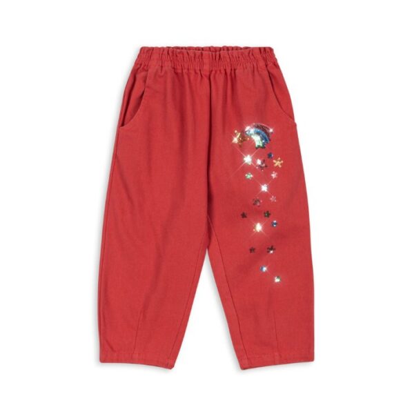 Konges Slojd - Magot Sequin Frill Pants Gots Cardinal